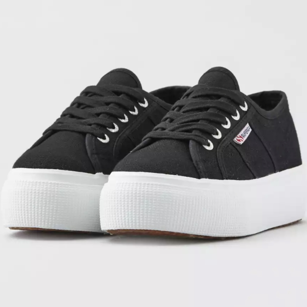Superga 2790 Platform Canvas Sneakers Black